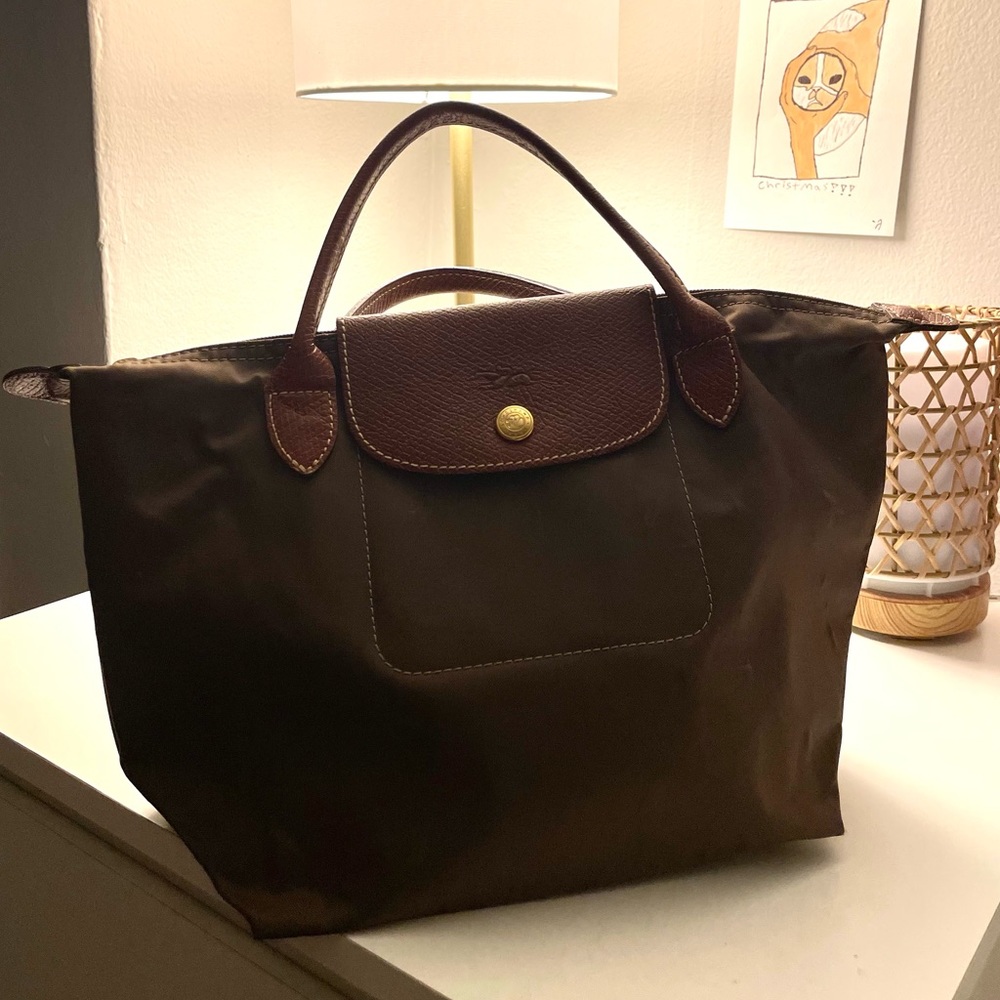 Longchamp Le Pilage Mini Dark Green Handbag